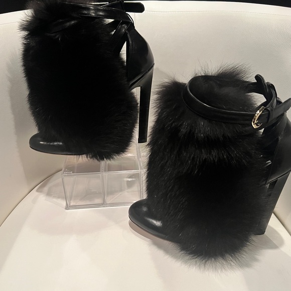 Shoes - Brain Atwood Black Fur Booties